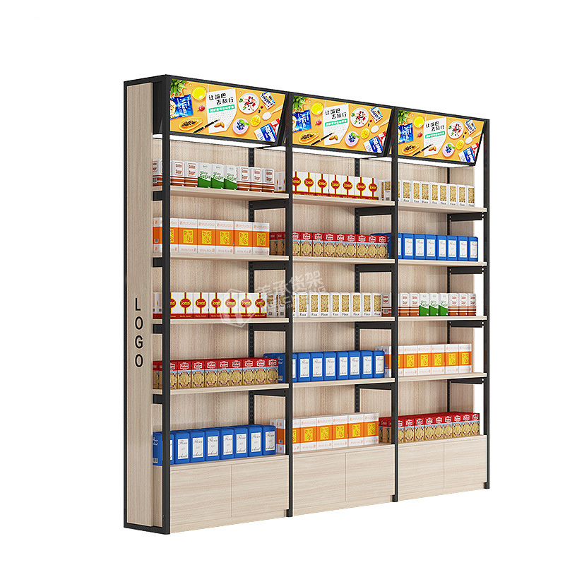 Meicheng Single Sided Supermarket Shelves Display Rack Cabinet Of Snack Accessories Shelf In Supermarket