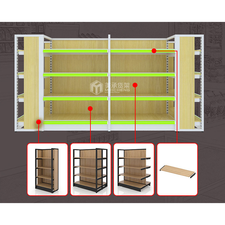 Meicheng Manufacturer Retail Shop Grocery Display Shelf Rack Grocery Convenience Store Shelf