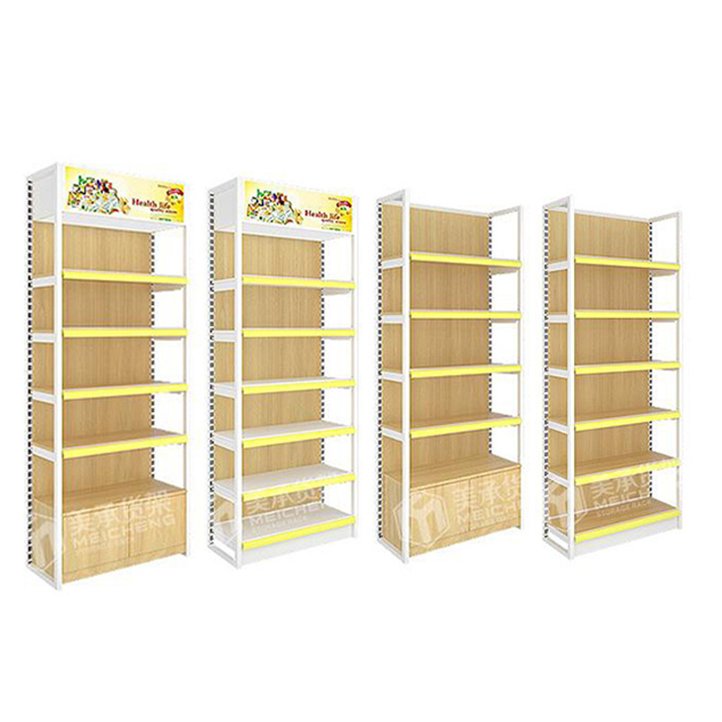 Meicheng Single Sided Supermarket Shelves Display Rack Cabinet Of Snack Accessories Shelf In Supermarket