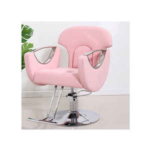 Pink Luxury Beauty Salon Equipment Cute Simple and Comfortable Salon Barber Chair