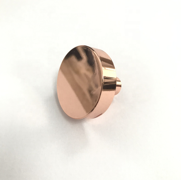 shiny rose gold copper aluminum kitchen round cupboard metal knob