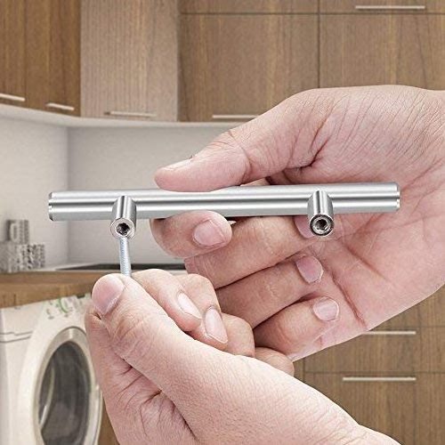 Stainless Steel T Bar Cabinet Handles Pulls for Kitchen Brushed Nickel Black Gold Drawer Pulls for bedroom dresser