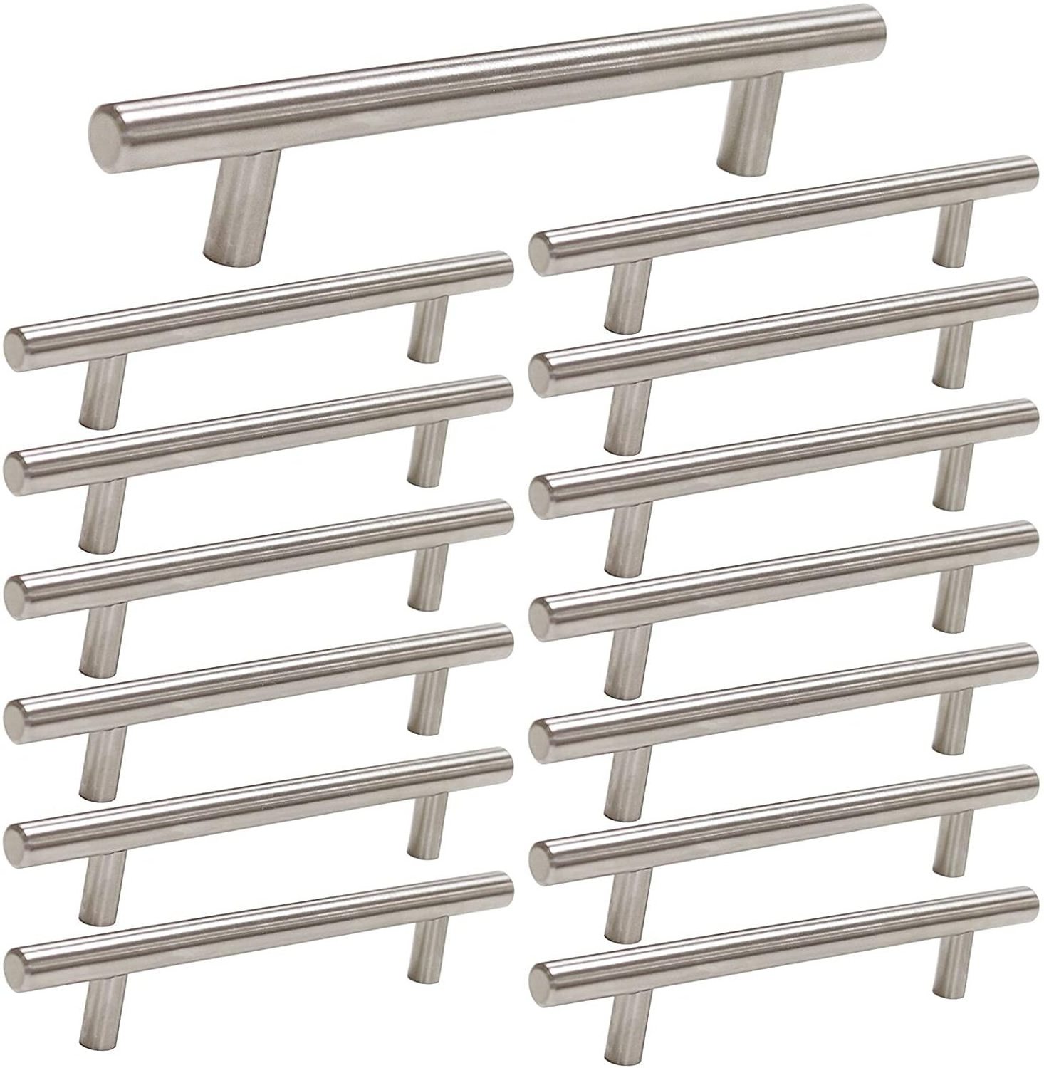 Euro Style Stainless Steel Kitchen Cabinet T Bar Handles Drawer Pulls