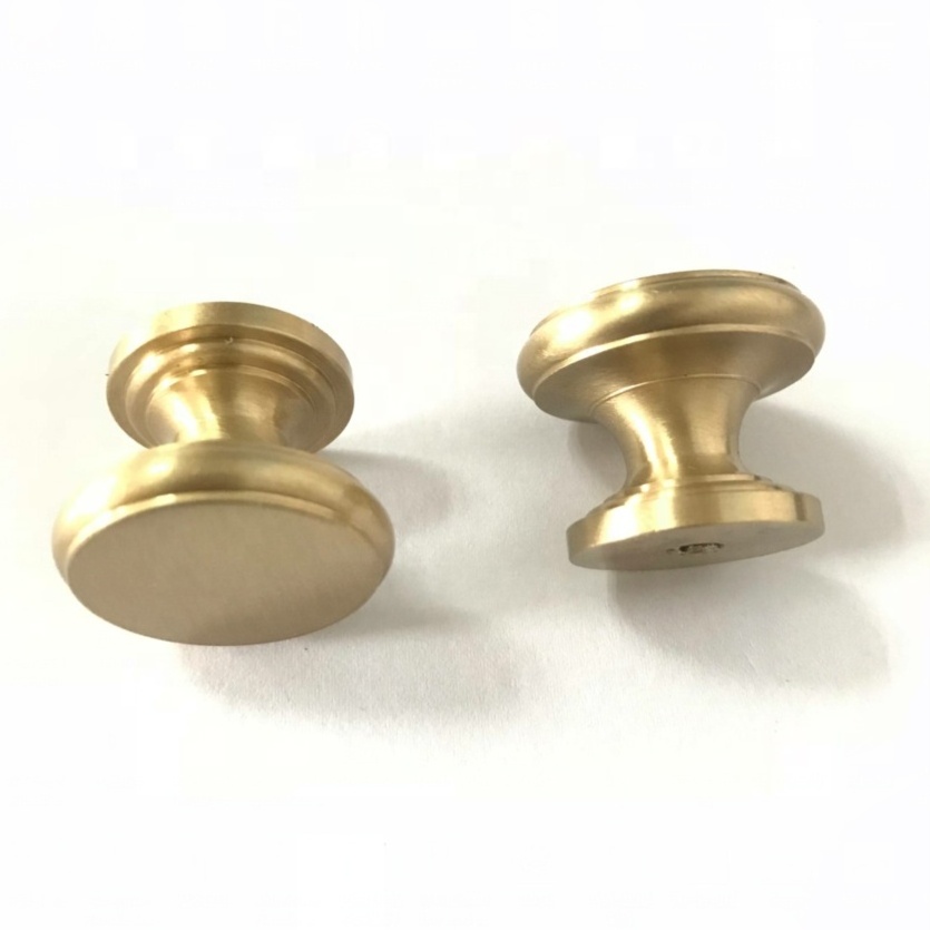 USA&Europe Modern Style 100% Brush Brass Pull Furniture Cabinet Drawer Pull Knob