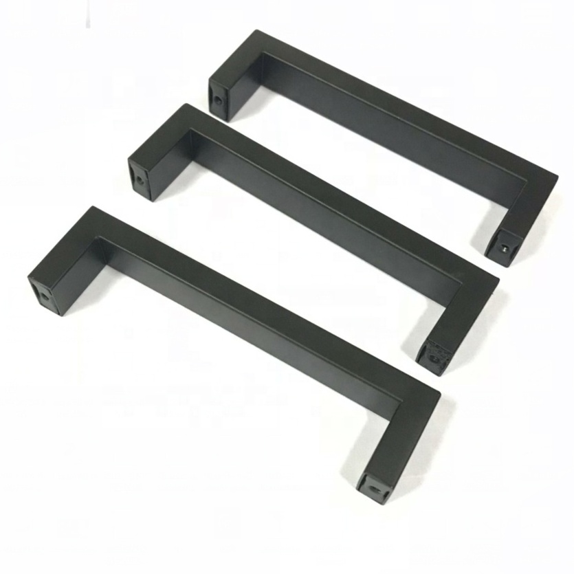 10*20mm width Stainless Steel 201 & 304 matt black color  kitchen cabinet Square Handle