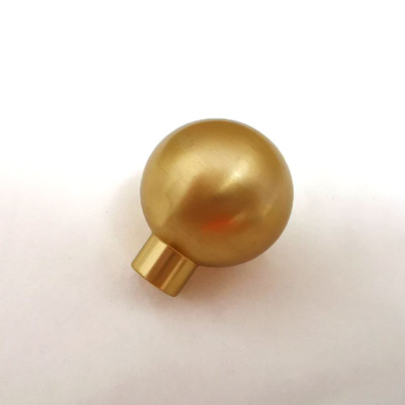 Modern and Elegant Aluminum Gold Single Hole spherical Cabinet Drawer Knobs