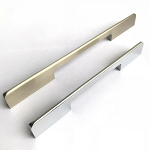 Meilv Brush nickel and chrome finishing aluminum CNC kitchen cabinet door pull handle