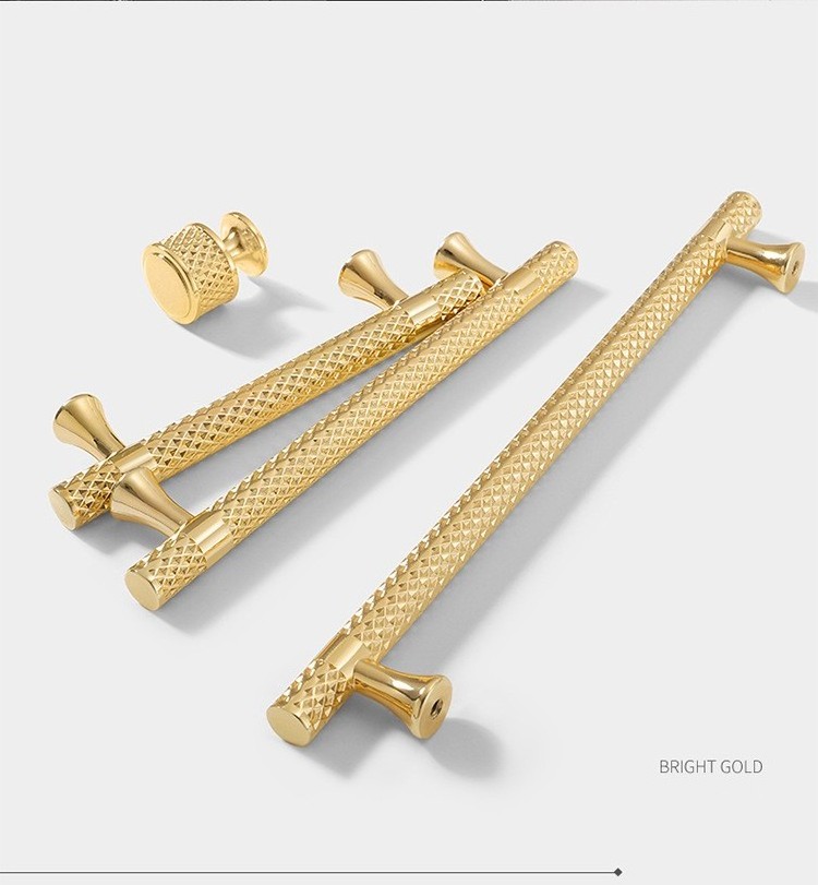 T Bar Knurled Kitchen Cabinet Door Pull Handles Stainless Furniture Hardware Door Fitting Handle