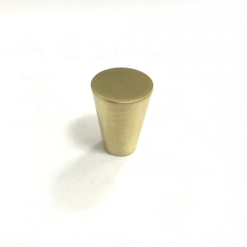 Foshan factory OEM drawer cabinet small modern brush brass gold furniture knob