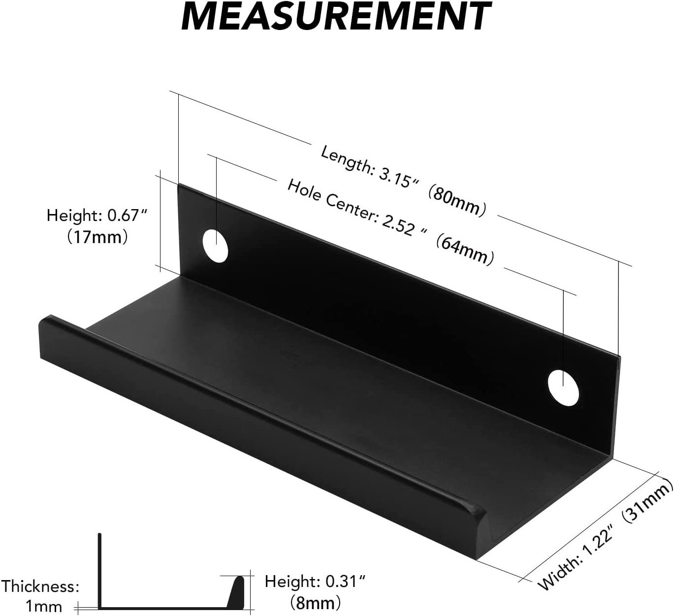 Factory Outlet Aluminum Profiles Edge Handle Pull Handles Kitchen Cabinet Hardware Concealed Handle