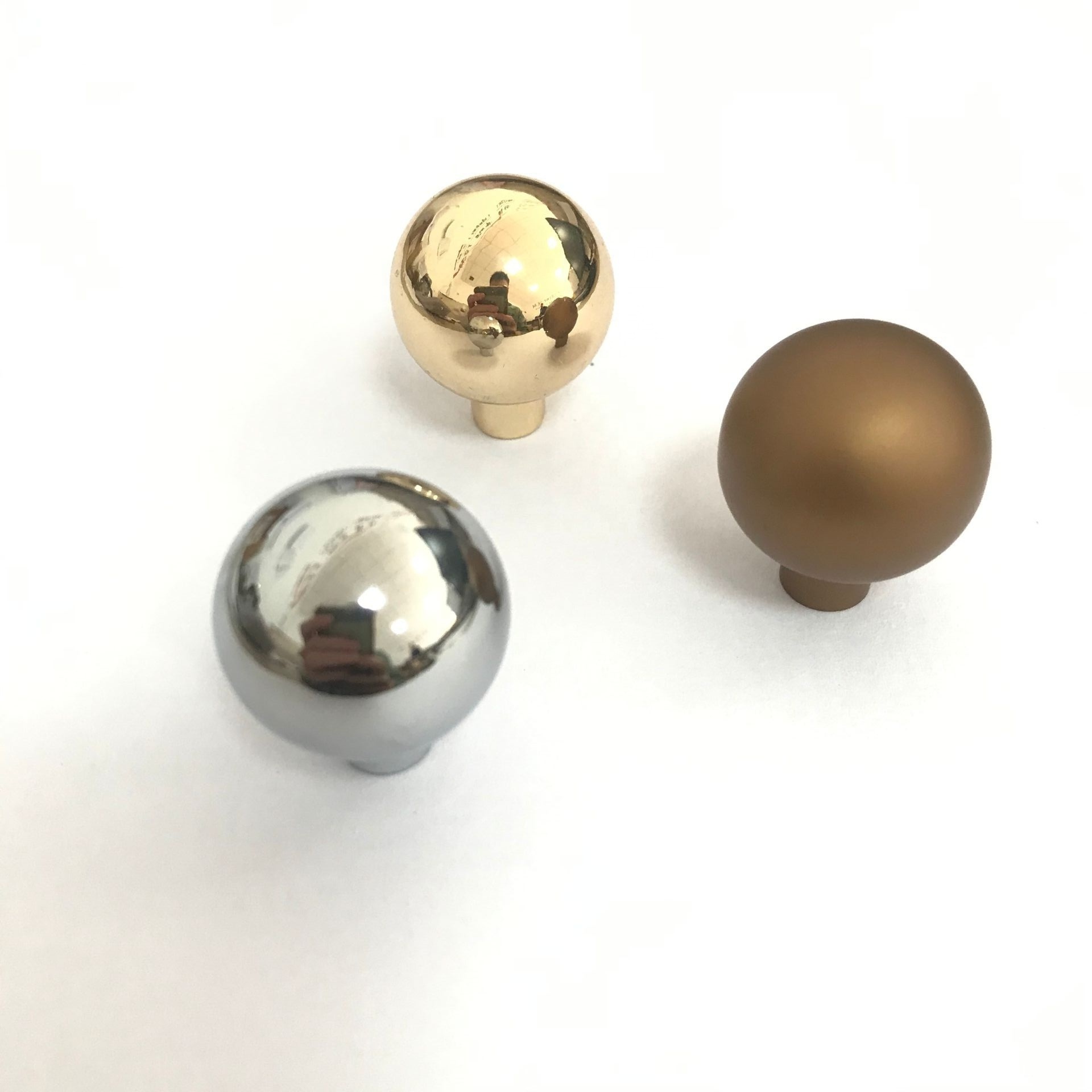 Aluminum Solid Round Ball Knobs Small Furniture Cabinet Door Drawer Dresser Zinc Pull Knob