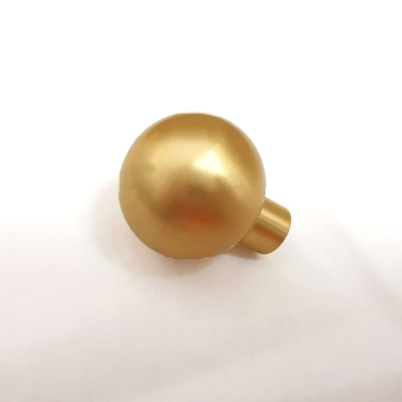 Modern and Elegant Aluminum Gold Single Hole spherical Cabinet Drawer Knobs