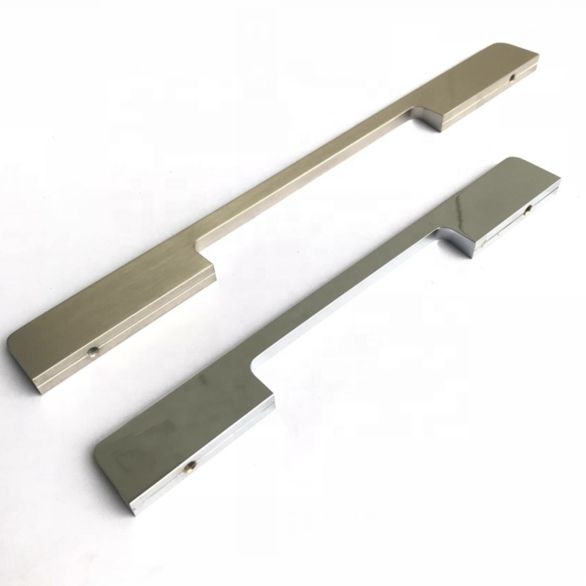 Meilv Brush nickel and chrome finishing aluminum CNC kitchen cabinet door pull handle