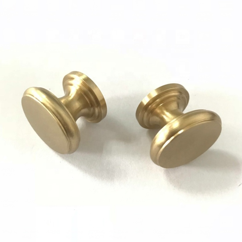 USA&Europe Modern Style 100% Brush Brass Pull Furniture Cabinet Drawer Pull Knob