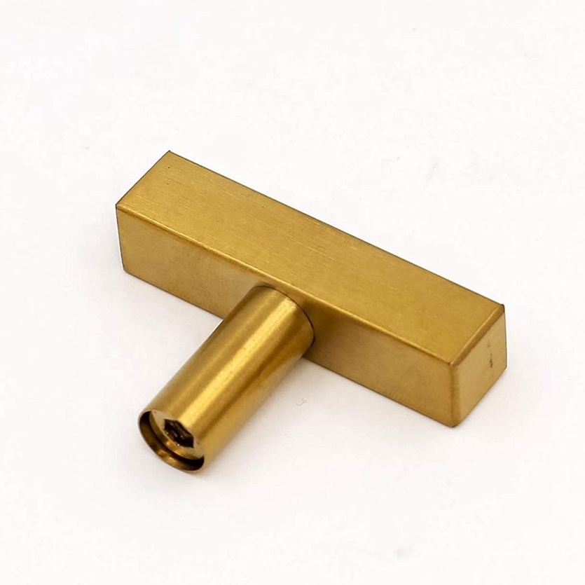 Furniture Cabinet Pull Handles Drawer Pulls Square T Bar Gold Brushed Nickel Kitchen  Handles