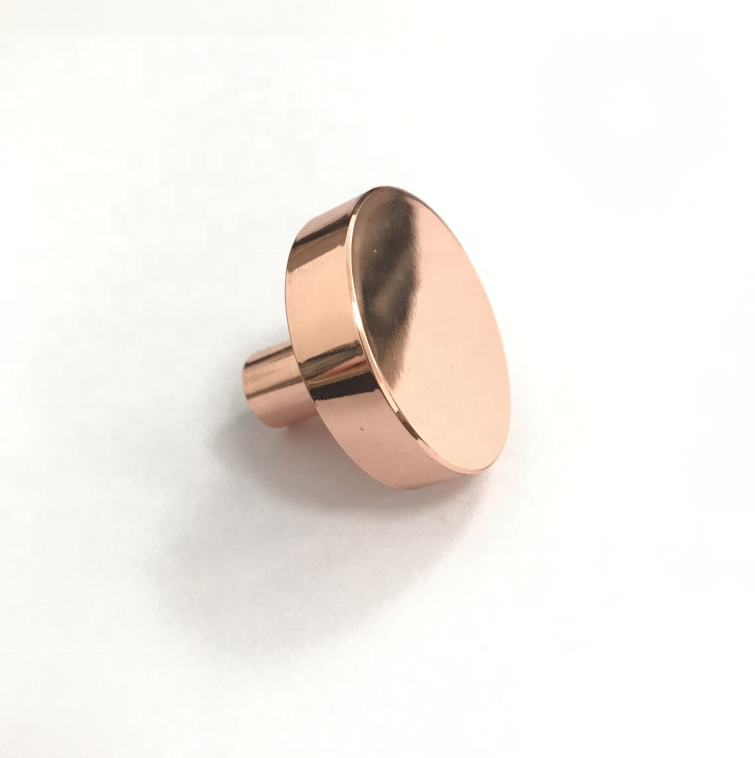 shiny rose gold copper aluminum kitchen round cupboard metal knob