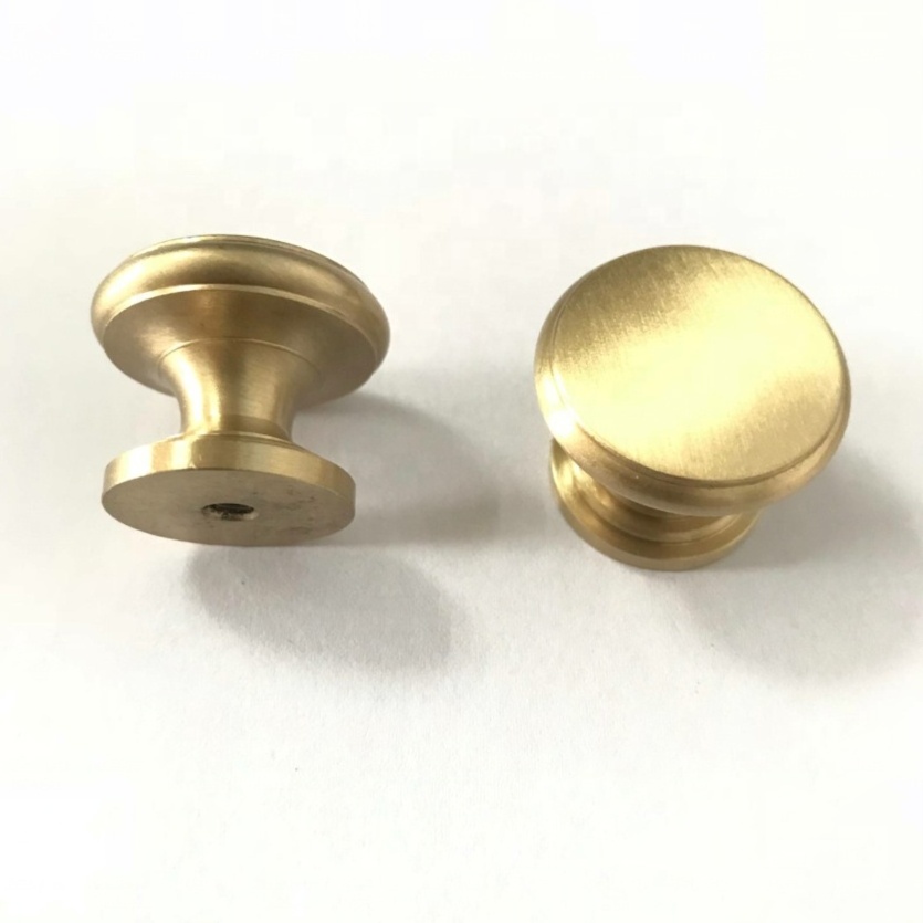 USA&Europe Modern Style 100% Brush Brass Pull Furniture Cabinet Drawer Pull Knob