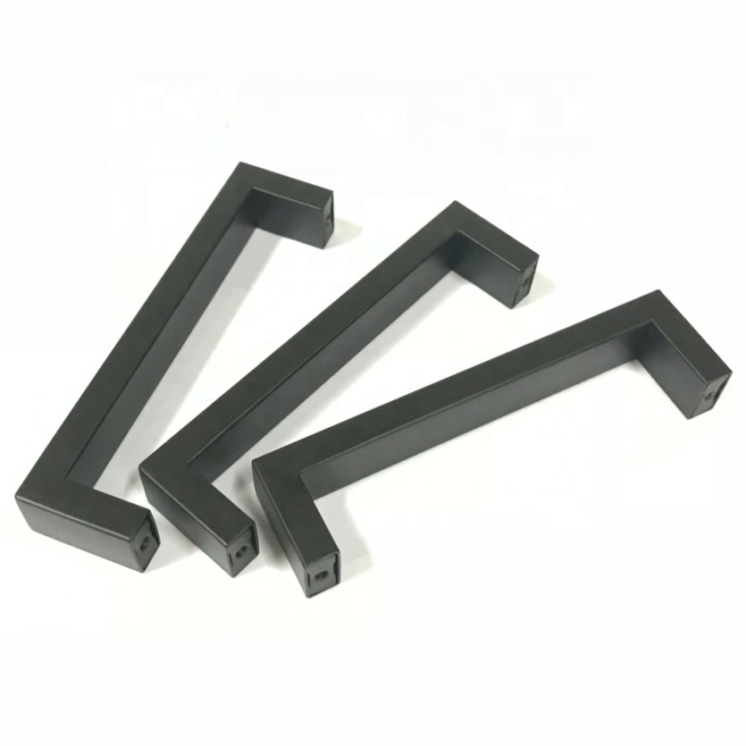 10*20mm width Stainless Steel 201 & 304 matt black color  kitchen cabinet Square Handle