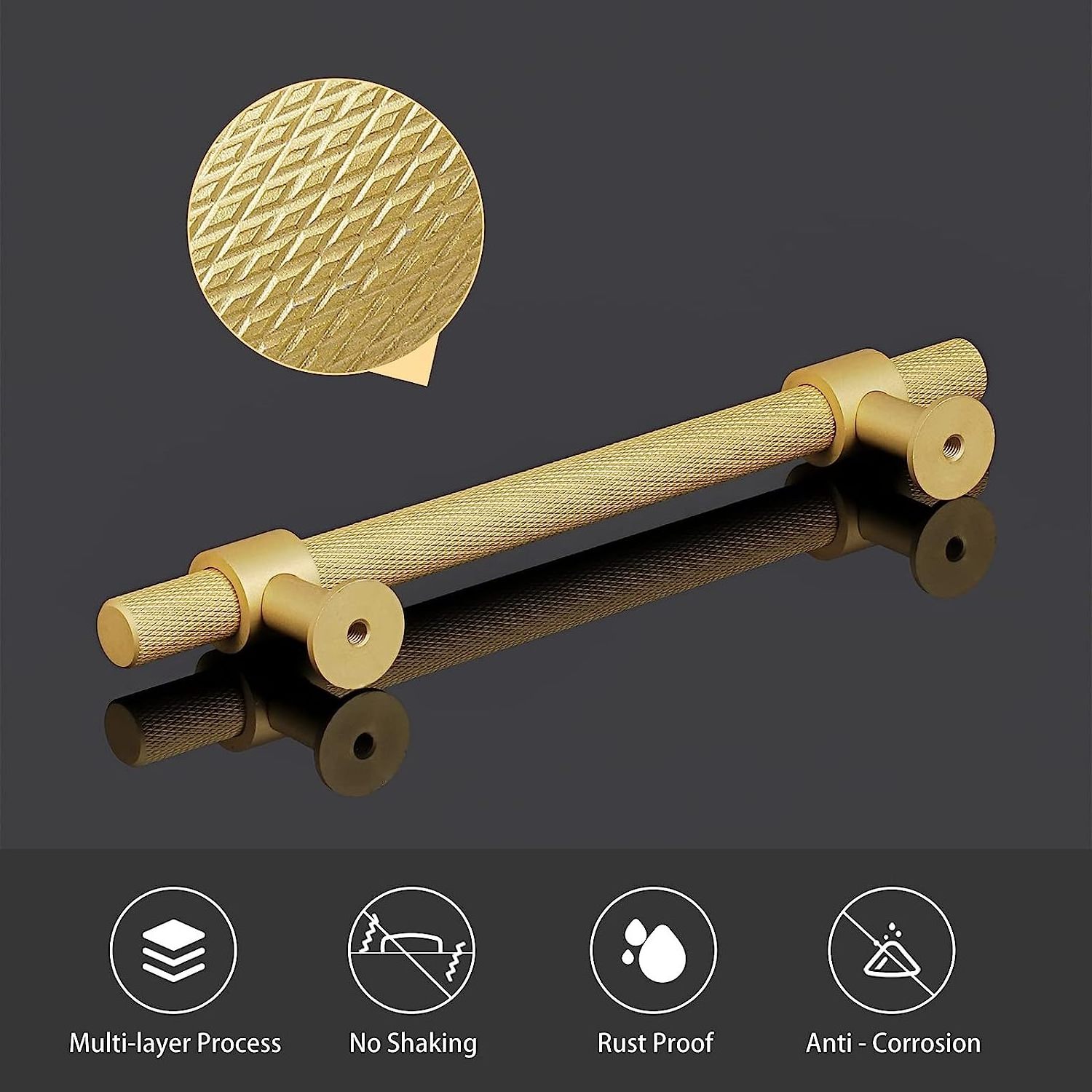 Kitchen Knurled Handle Pulls Antique Door Cabinet Drawer Knurled Knob Handle