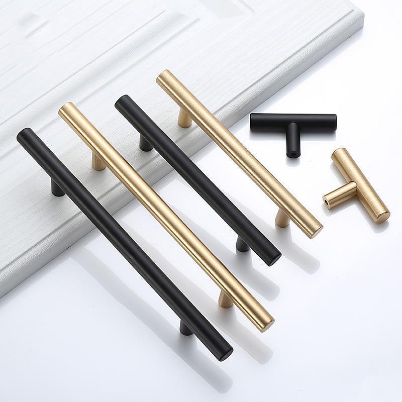 Modern and Simple American Cabinet Door Handle Nordic Wardrobe Gold Copper Matte Black Cabinet Drawer Single Hole Pull