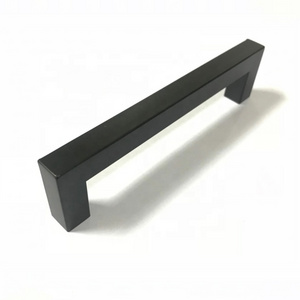 12x12mm Width Matt Black and Brush Stain 96mm 128mm Cabinet Hardware Square Furniture Drawer Stainless Steel Pull Handle