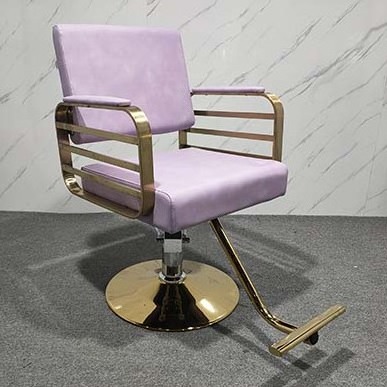 American Design Salon Barber Used Hairdresser Stylist Purple hydraulic Pump Styling Chairs