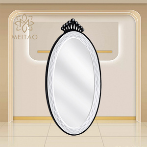 Salon Furniture Factory Price Single Side  Styling Mirror Station With Led Light