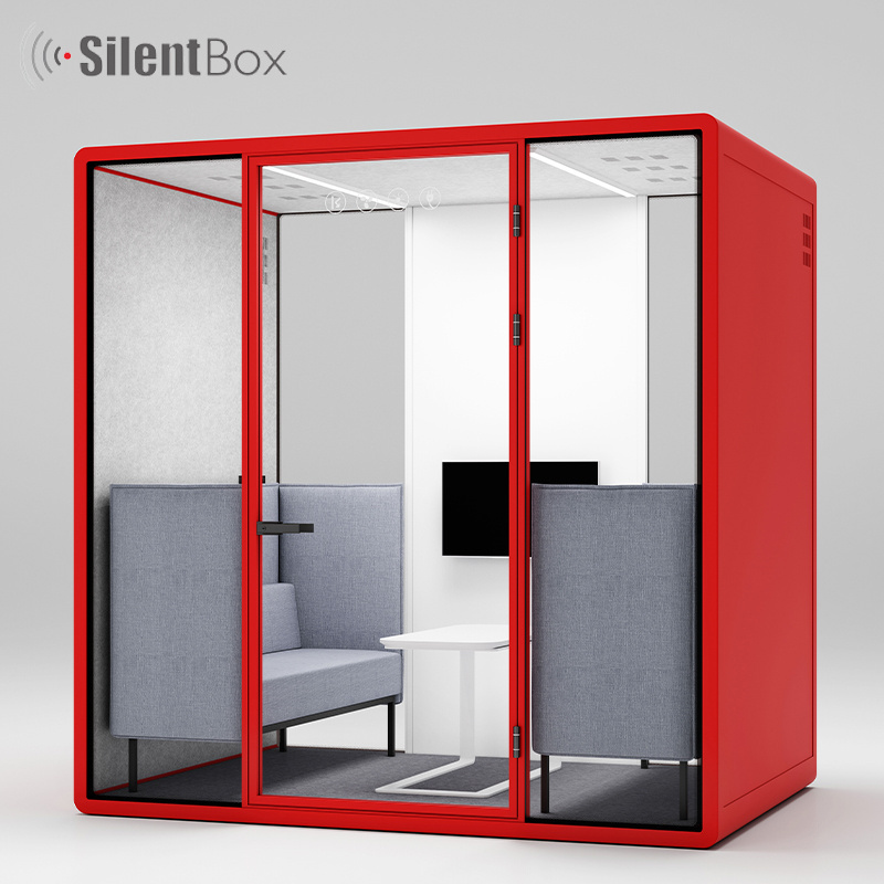 Customized 33db Soundproof Soundproof Phone Booth Acoustic Vocal Studio Booth