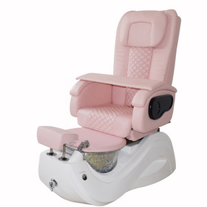 luxury nail salon furniture pink color cheap spa pedicure chairs for foot spa for girls