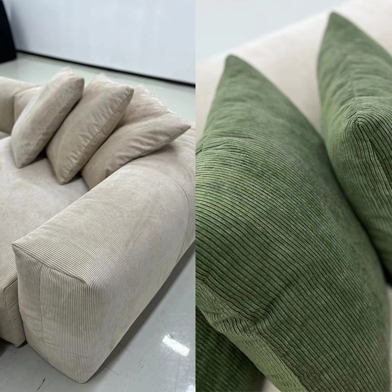 Microfiber Textile Luxury Sofa Fabric For New Fashion Comfortable Corduroy Raw Material Polyester  Plain Printed Knitted