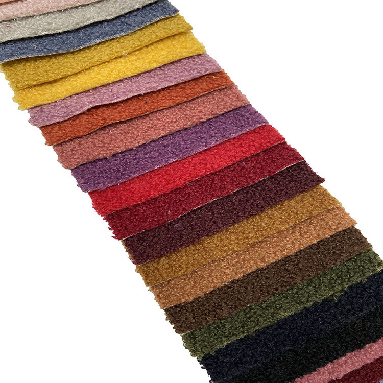 Best seller 100 Polyester boucle Teddy  Fleece velvet Fabric for sofa