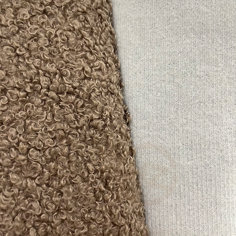 Lamb Wool Look Boucle Heavyweight boucle fabric upholstery beige teddy boucle sofa fabric