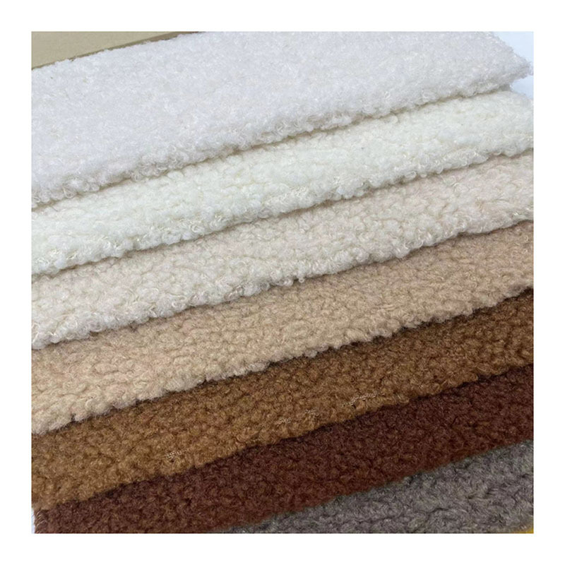 2023 New pattern high quality 100% Polyester sherpa boucle fleece fabric wool fleece home textile for furniture sofa fabric