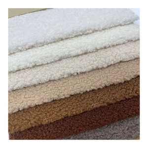 2023 New pattern high quality 100% Polyester sherpa boucle fleece fabric wool fleece home textile for furniture sofa fabric