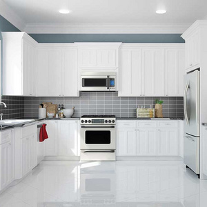 High Gloss Modern White Wall Cabinet Stainless Carcass Custom Stainless Steel Countertop Kitchen Cupboards