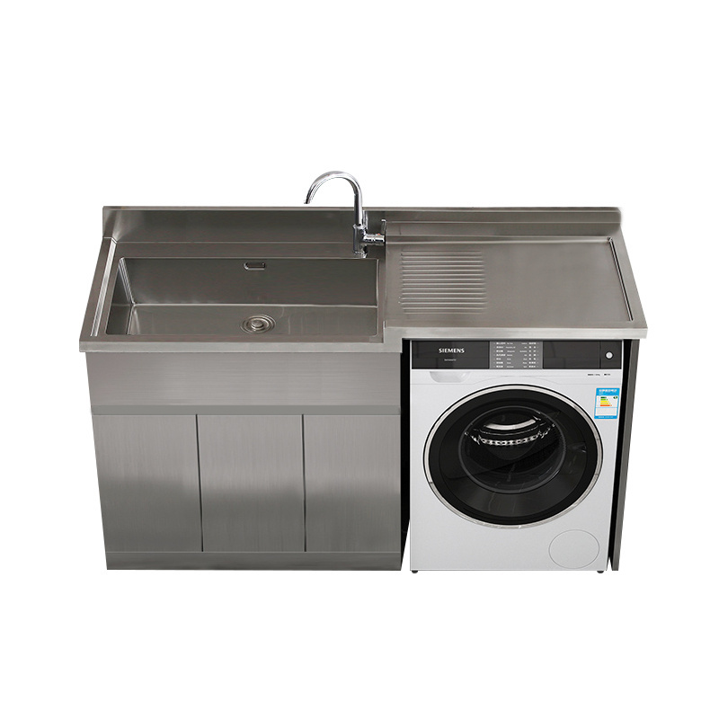 Stainless Steel Bathroom Cabinet Laundry Sink Cabinet With Efficient Washing Machine Vanity For Efficient Washing Machine Vanity