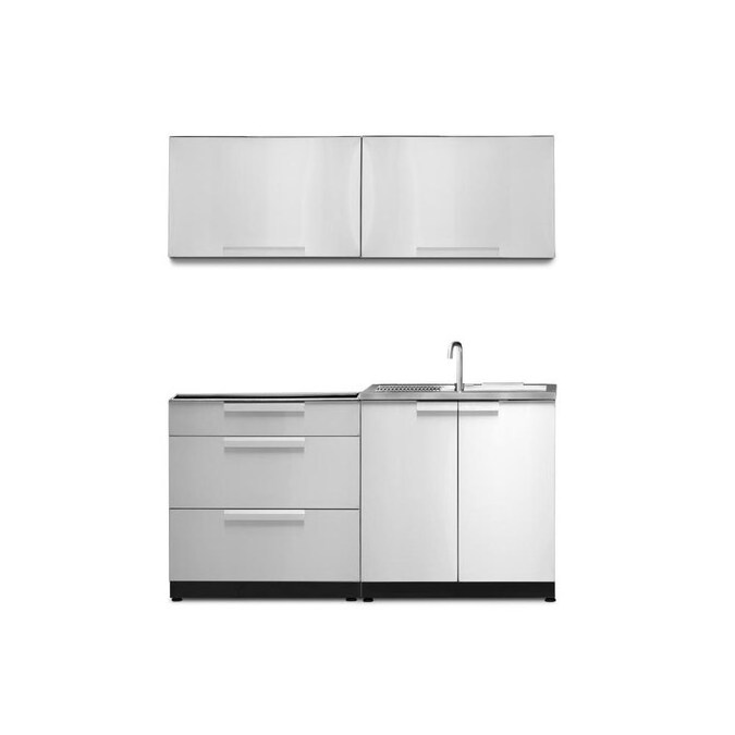 Modern Style Waterproof Modular Cabinet 304 Stainless Steel Outdoor Kitchen Cabinets For BBQ & Appliances