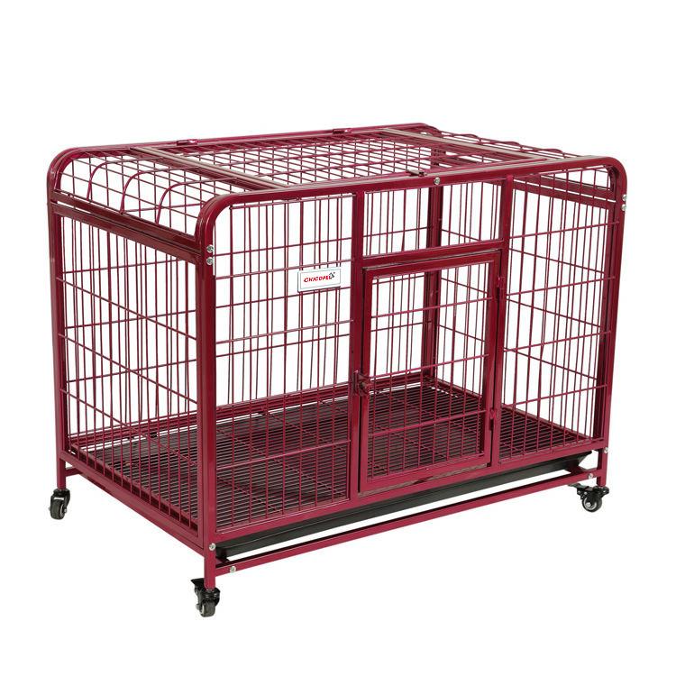 Wholesale Indor Foldable Luxury Xl Xxl Big Iron Pet Kennel modern dog crate High Duty Dog Cage With Wheels Pet Cage