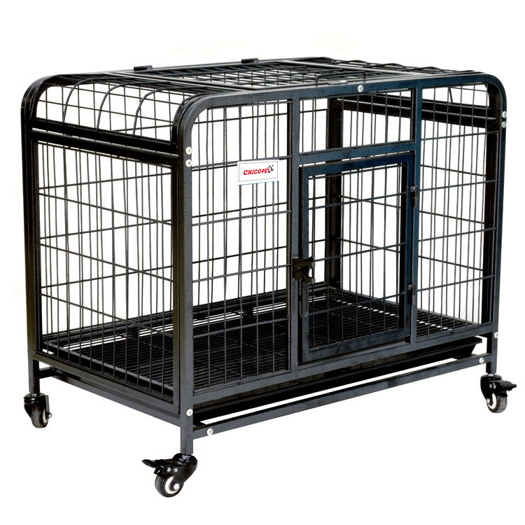 Wholesale Indor Foldable Luxury Xl Xxl Big Iron Pet Kennel modern dog crate High Duty Dog Cage With Wheels Pet Cage