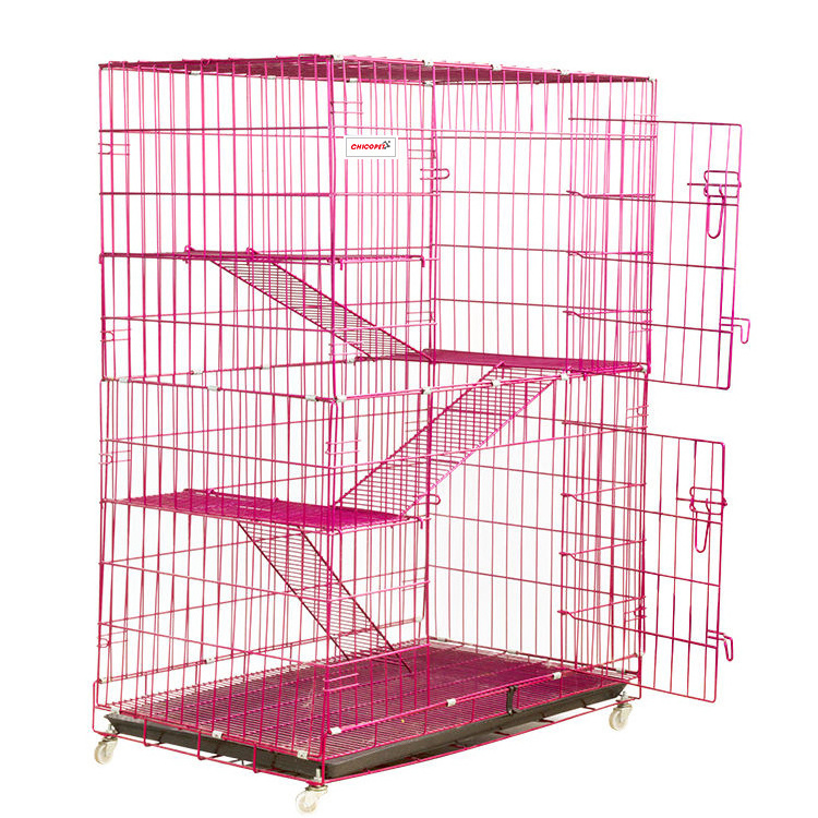 Luxury Big Fashion Popular 4 3 Tier Large Stackable Outdoor Cat Cage Indoor For Large Cats Pet Cage