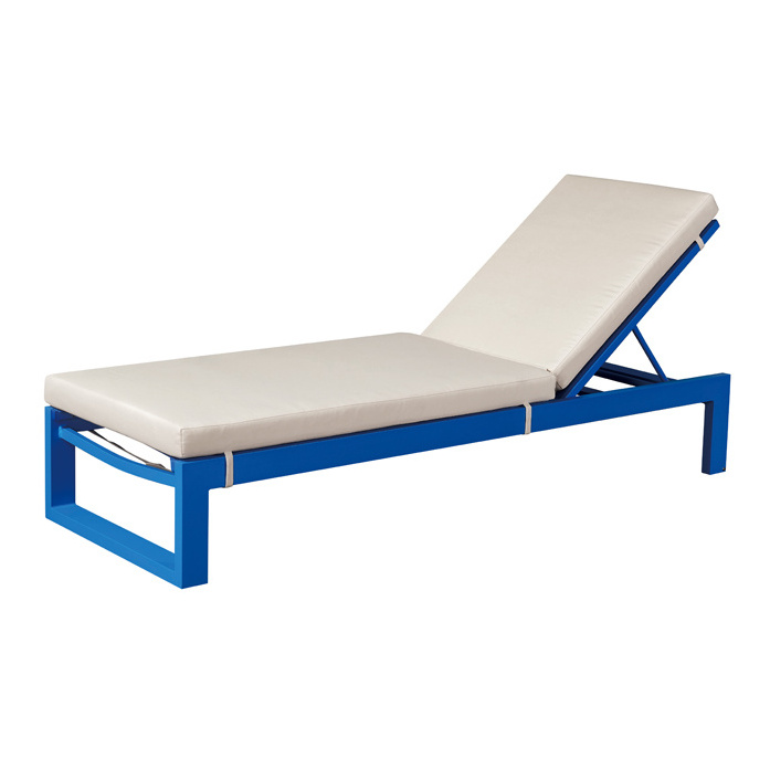 Beach Sun Bed  Swimming Pool Side Loungers Set Patio Furniture Aluminum Chaise Lounge Outdoor with Wheels