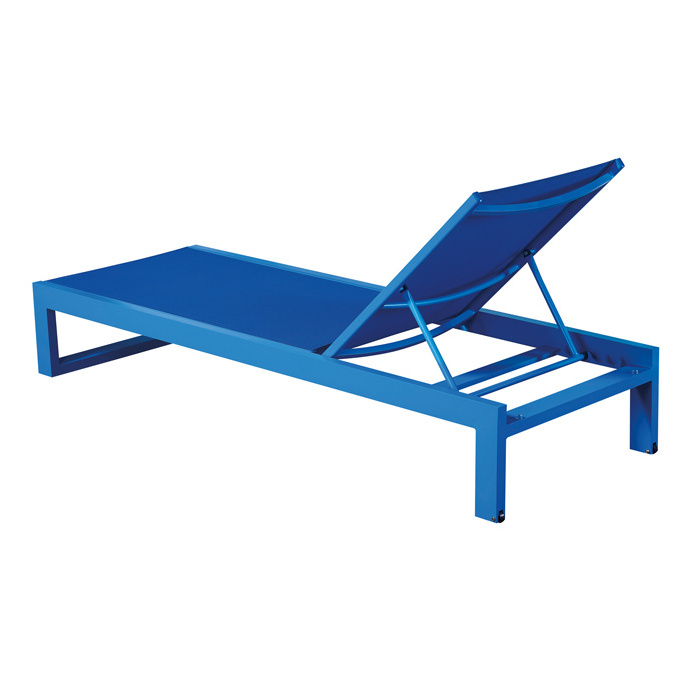 Beach Sun Bed  Swimming Pool Side Loungers Set Patio Furniture Aluminum Chaise Lounge Outdoor with Wheels