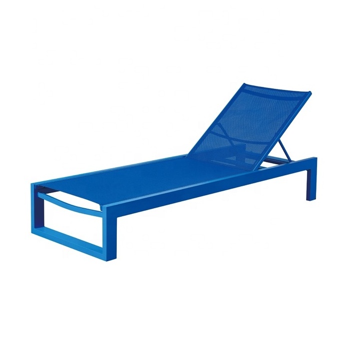 Beach Sun Bed  Swimming Pool Side Loungers Set Patio Furniture Aluminum Chaise Lounge Outdoor with Wheels