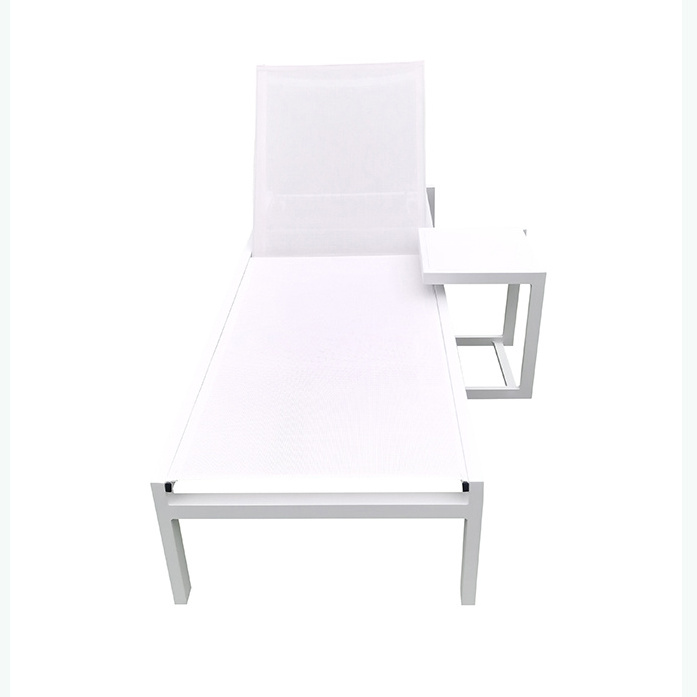 White Luxury Design Outdoor Loungers Furniture Sun Beds Patio Chaise  Beach Pool Chair Sun Lounger