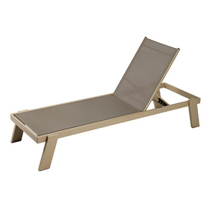 Outdoor Poolside Ledge Aluminum Chaise Patio Lounge Chaise Beach Sun Loungers