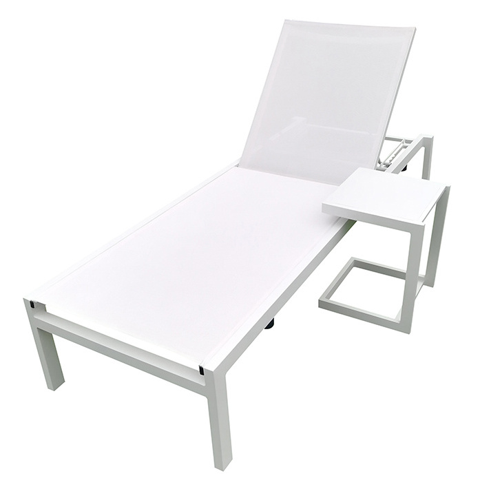 White Luxury Design Outdoor Loungers Furniture Sun Beds Patio Chaise  Beach Pool Chair Sun Lounger