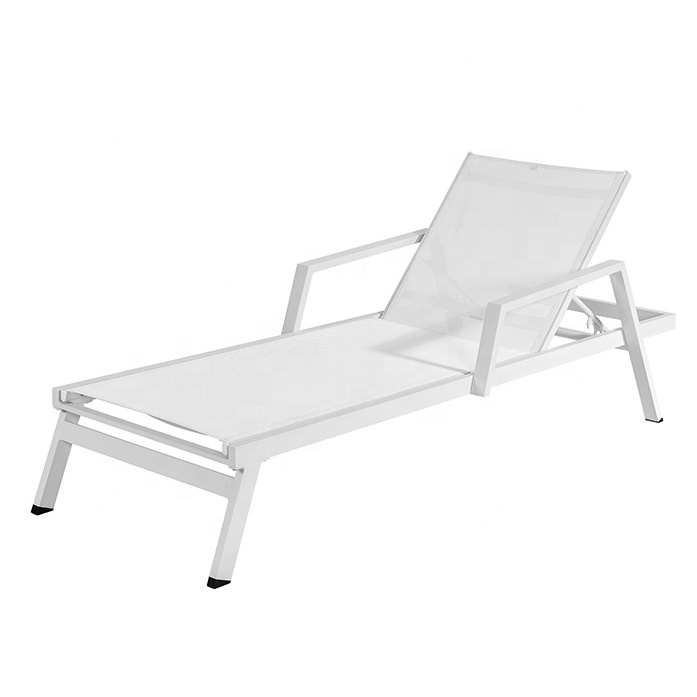 Hot Sell Outdoor Furniture Aluminum Frame Sun Beach Patio Pool Chaise Lounge Chair