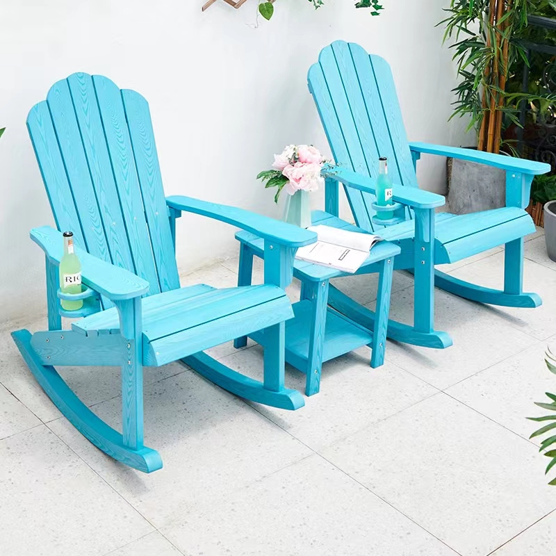 Wholesale Modern Outdoor Shell-Shaped Backrest Recycled Folding Plastic Wood Adirondack Chair