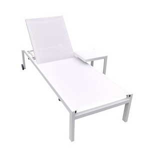 White Luxury Design Outdoor Loungers Furniture Sun Beds Patio Chaise  Beach Pool Chair Sun Lounger