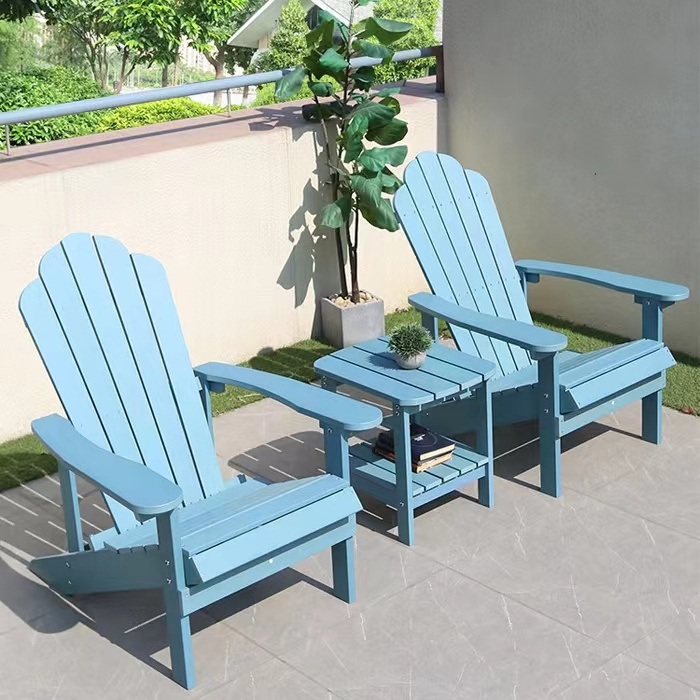 Wholesale Modern Outdoor Shell-Shaped Backrest Recycled Folding Plastic Wood Adirondack Chair